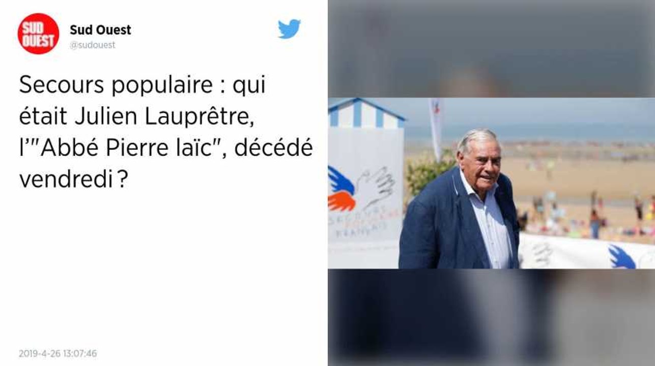 Julien Lauprêtre, président du Secours populair...