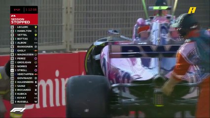 شاهد الأضرار التي تعرضت لها سيارة سترول بعد الاصطدام بالحاجز في حلبة باكو