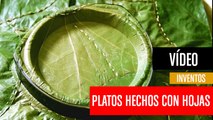 [CH] Platos reciclables hechos con hojas