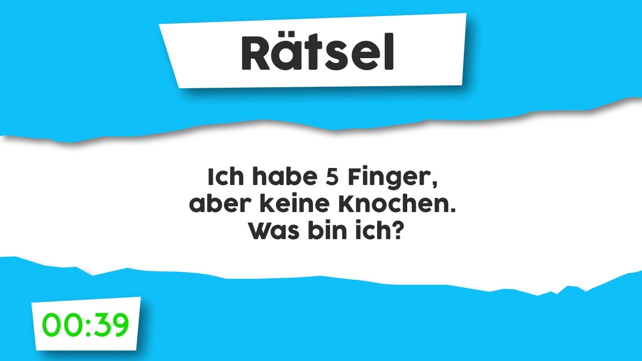 Rätsel : 5 Finger