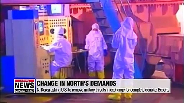 N. Korea asks for U.S. to remove military threats on the peninsula in exchange for complete denuke: Experts