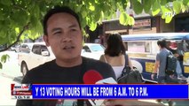 Comelec: May 13 voting hours will be from 6AM to 6PM
