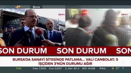 Bursa'da sanayi sitesinde patlama