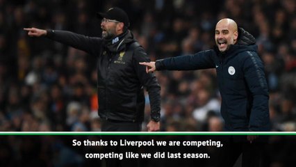 Liverpool and Man City have helped each other - Guardiola