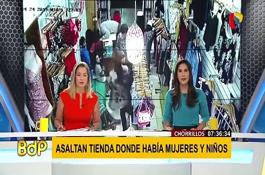 Chorrillos: ladrones armados asaltan tienda de ropa en presencia de niños