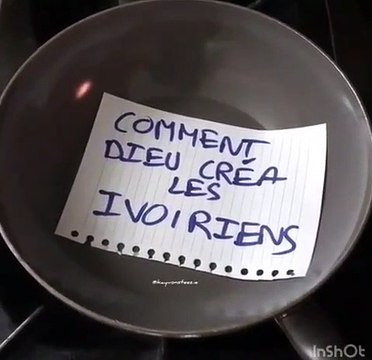Voici comment Dieu créa les ivoiriens. A mourir de rire !
