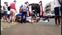 Homem sofre fratura no tornozelo após colisão de trânsito no Bairro São Cristóvão