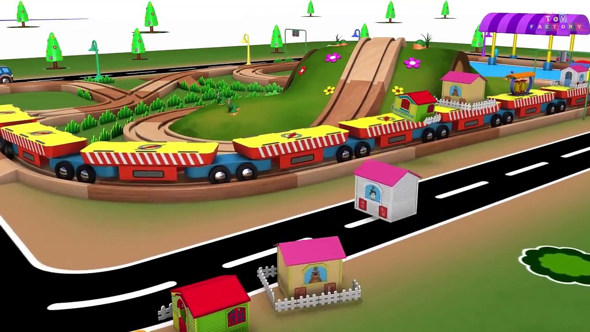 toy factory train cartoon