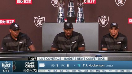 Raiders introduce Clelin Ferrell, Josh Jacobs and Johnathan Abram