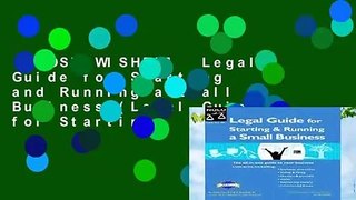 [MOST WISHED]  Legal Guide for Starting and Running a Small Business (Legal Guide for Starting