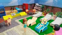 Havuz Sezonu Açılınca | Sabri ve Ailesi | Oyuncak Bebekler Havuzda
