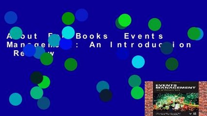 About For Books  Events Management: An Introduction  Review