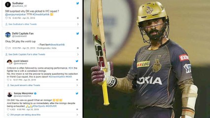 IPL 2019 : Dinesh Karthik's 97 Runs Proves He Deserved World Cup Spot Says Fans || Oneindia Telugu