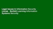 Legal Issues In Information Security (Jones   Bartlett Learning Information Systems Security