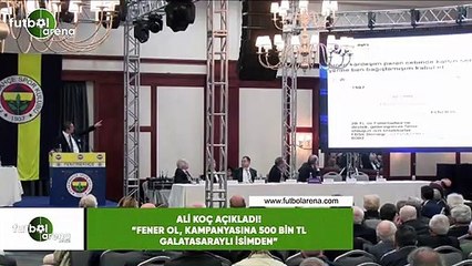 Ali Koç açıkladı! "Fener Ol, kampanyasına 500 bin TL Galatasaraylı isimden"