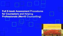 Full E-book Assessment Procedures for Counselors and Helping Professionals (Merrill Counselling)