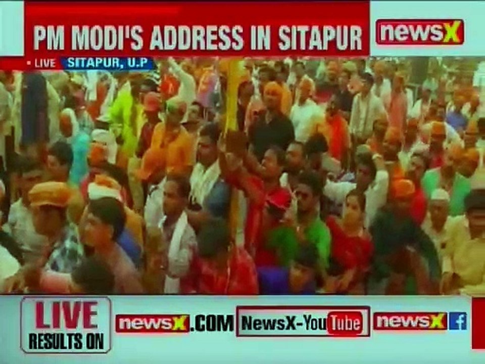 PM Narendra Modi addresses the rally in Sitapur, Uttar Pradesh, Lok Sabha Elections 2019