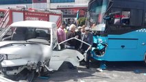 Haramidere'de Otobüs ile Minibüsün Çarpışma Anı Kamerada 3