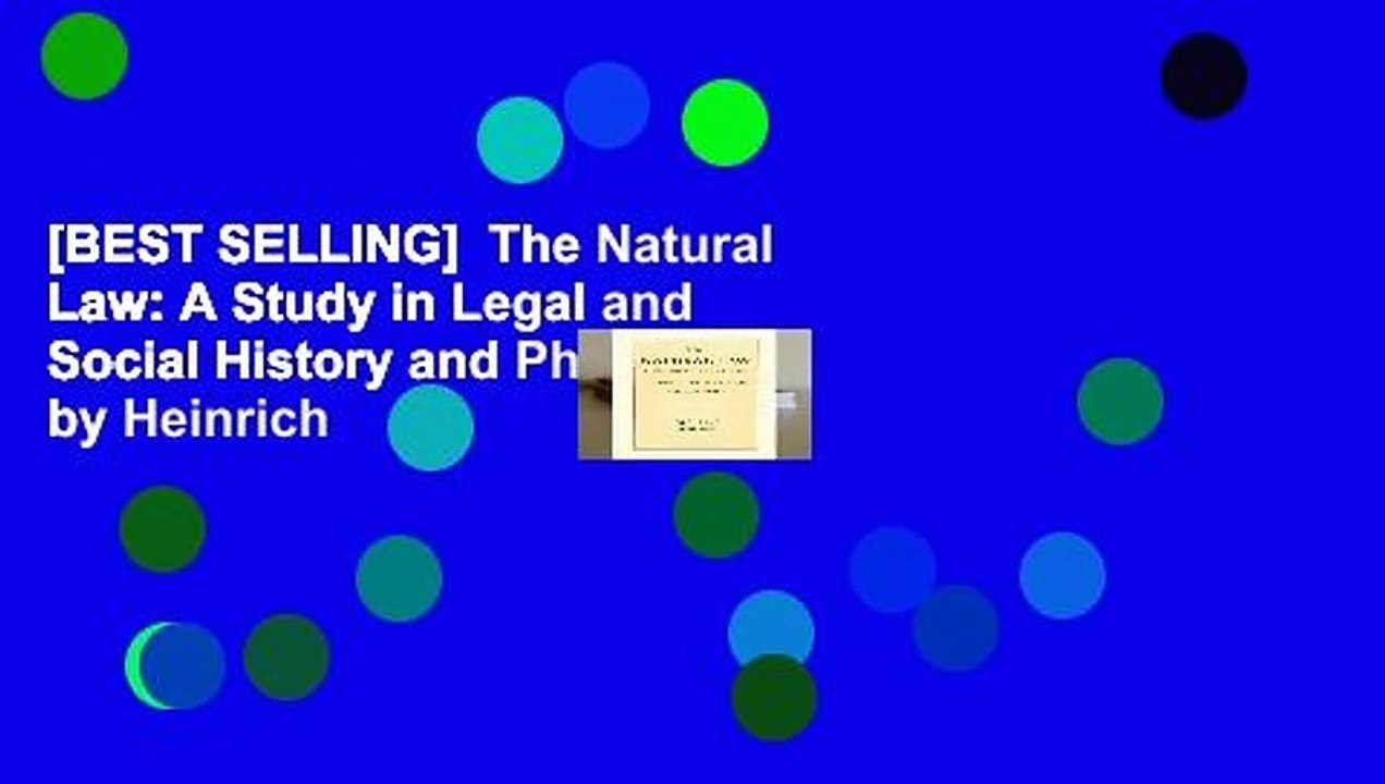 [BEST SELLING]  The Natural Law: A Study in Legal and Social History and Philosophy by Heinrich