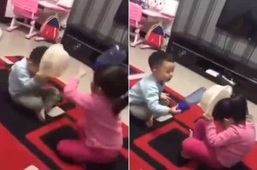 فيديو: صغير يخطف قلوب الإنترنت.. كسر قاعدة قسوة الرجال على الفتيات