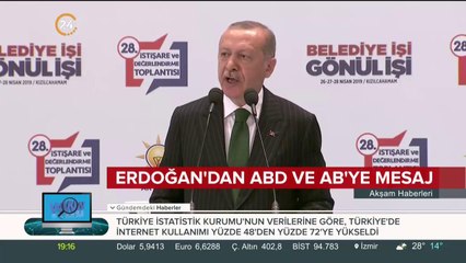 Cumhurbaşkanı Erdoğan'dan AB ve ABD'ye mesaj