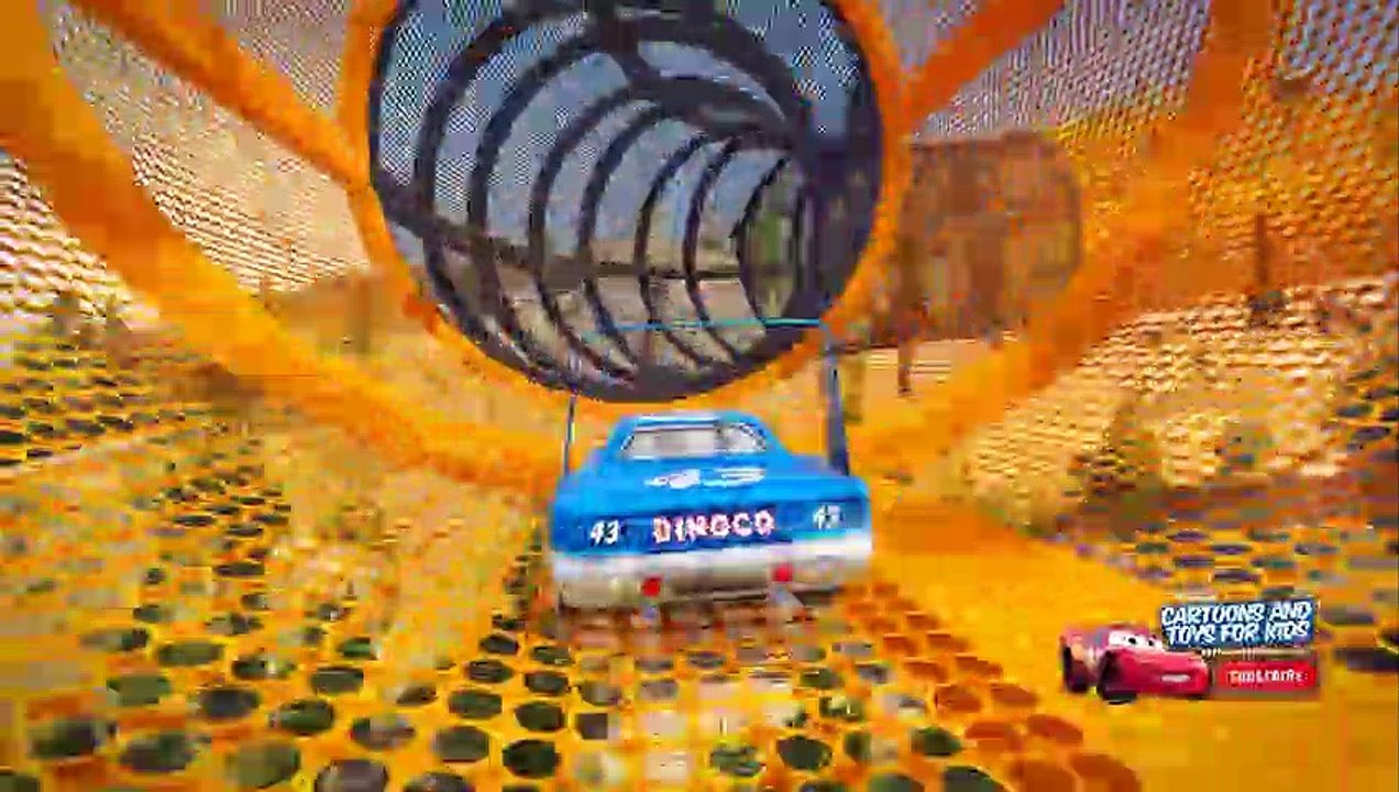 CARS DINOCO CANYON PARKOUR CHALLENGE (Cars Dinoco Lightning Mcqueen)