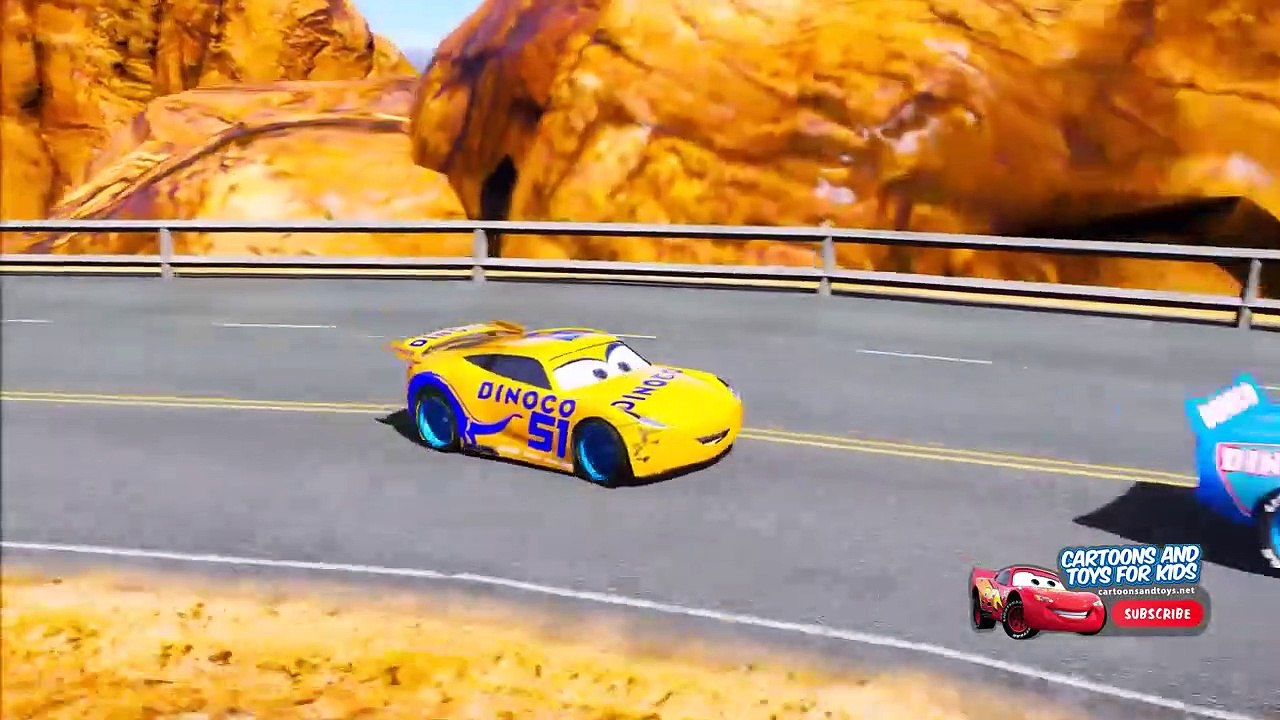 CARS DINOCO DESERT CARS 3 DIRT RACE (Dinoco Lightning Mcqueen)