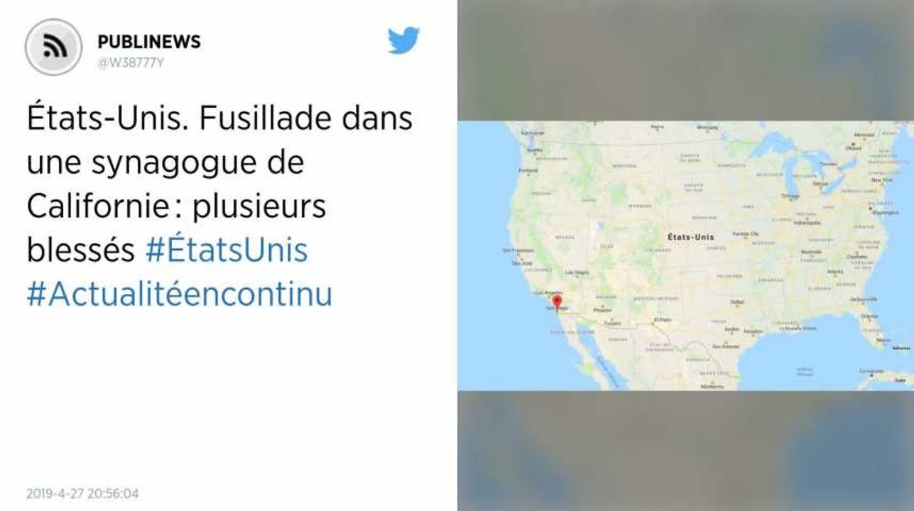 États-Unis. Fusillade dans une synagogue de Californie : plusieurs blessés