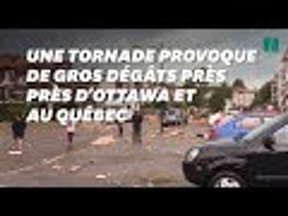 Dans la banlieue d'Ottawa et au Québec  une tornade fait des ravages en pleine ville