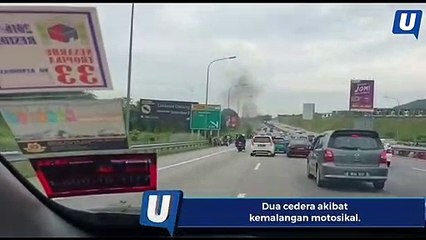 Kemalangan di Lebuh Raya Utara Selatan berhampiran susur keluar Plaza Tol Seremban