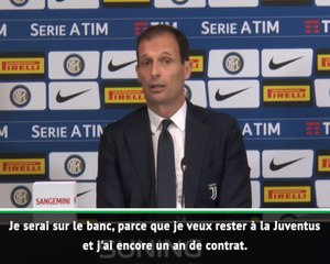 Juventus - Allegri : "Je serai sur le banc"