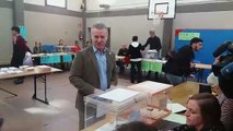 El lehendakari, Íñigo Urkullu, vota en Durango (Bizkaia)