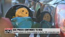 Gasoline prices in S. Korea continues to rise for 10th consecutive week