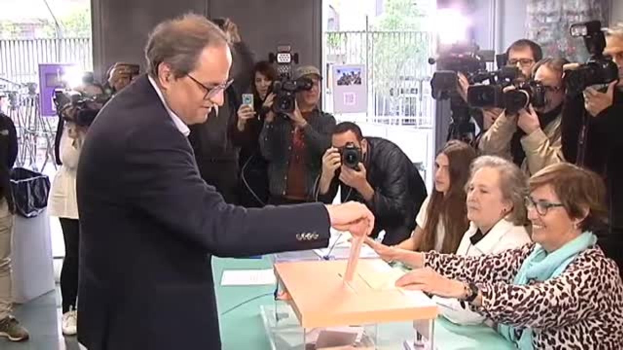Quim Torra anima a votar: "Los catalanes, cuando hay urnas, votamos"