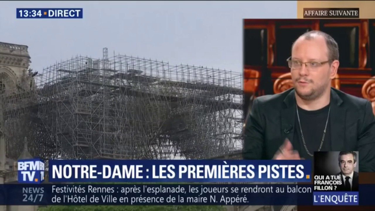 Le secrétaire national adjoint du syndicat de police scientifique SNIPAT sur l'incendie de Notre-Dame: "un mégot a peu de chance d'avoir allumé le feu"
