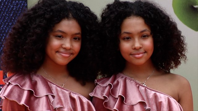 Anais & Mirabelle Lee UglyDolls Los Angeles Premiere Orange Carpet