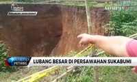 Lubang Besar di Persawahan Sukabumi Hebohkan Warga