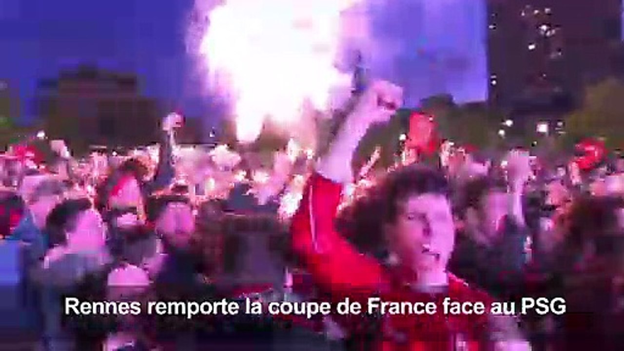 Football: la fête des supporters de Rennes