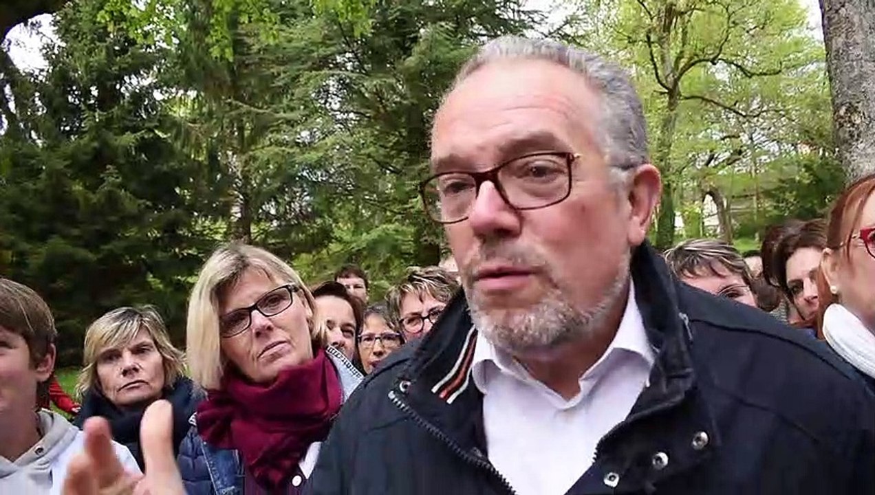 Marche bleue à Bourbon-Lancy, en soutien à la station thermale