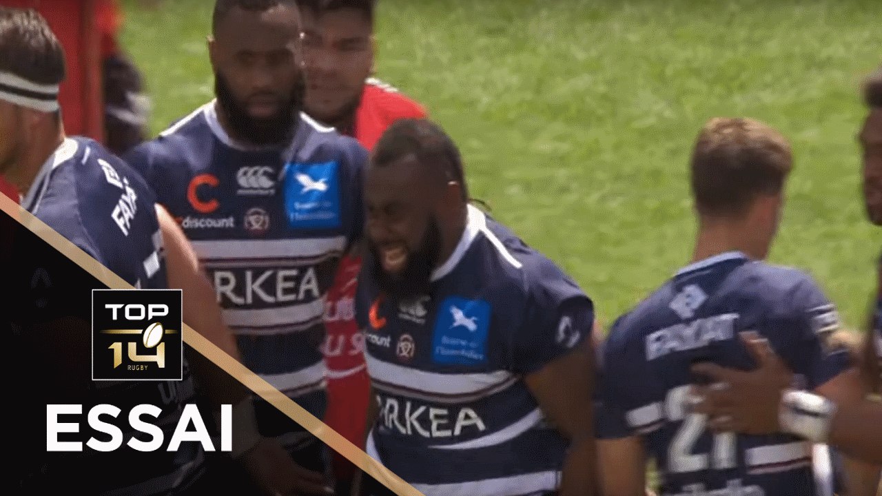 TOP 14 - Essai Peni RAVAI (UBB) - Toulon - Bordeaux-Bègles - J23 - Saison 2018/2019