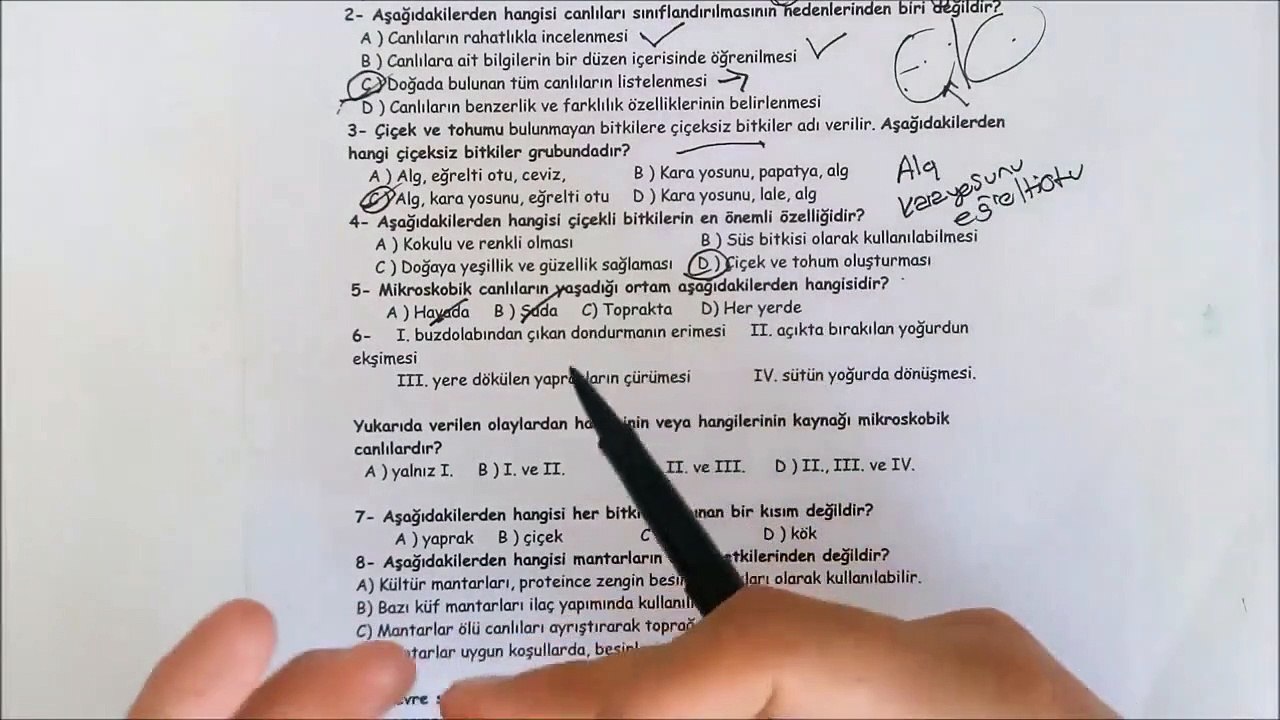 5. Sınıf FEN ve TEKNOLOJİ 2. Dönem 2. Yazılı Soruları ve Çözümü