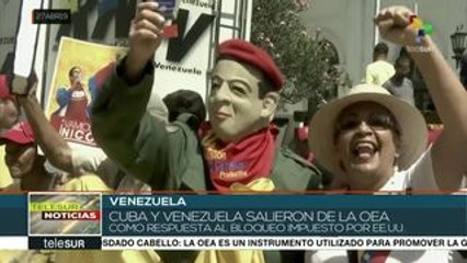Pueblo chavista apoya la salida de Venezuela de la OEA