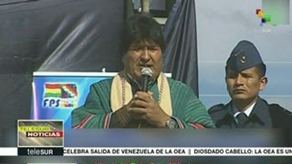 Bolivia: inaugura Evo Morales sistema de riego "Huntuta"