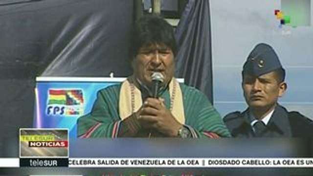 Bolivia: inaugura Evo Morales sistema de riego Huntuta
