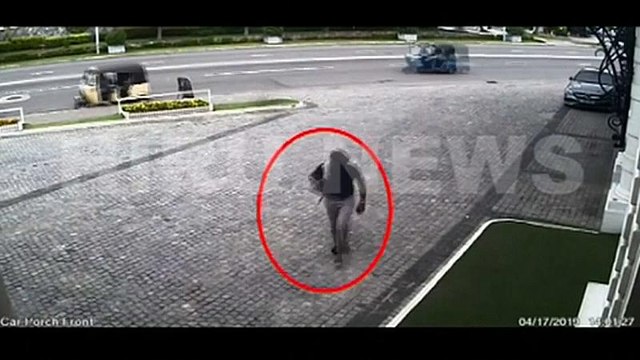 شاهد.. كاميرات مراقبة ترصد لحظة دخول إنتحاري وتفجير فندق كينغسبري في سريلانكا