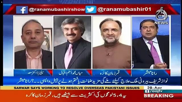 Aaj Rana Mubashir Kay Saath – 28th April 2019