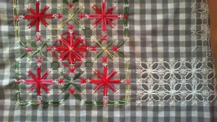 Bordar mosaico de colores esterilla, toalla, pareo y calienta el sol (parte 3) . Y mis _PUNTADAS_