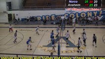 Norco Cougars vs. Anaheim Colonists Div. 4 Wildcard Volleyball 4-27-19