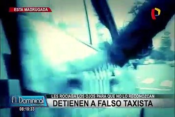 SMP: taxista echaba spray a ojos de pasajeros para asaltarlos