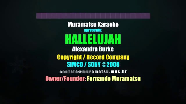 Alexandra Burke (Leonard Cohen) - Hallelujah - Muramatsu Karaoke